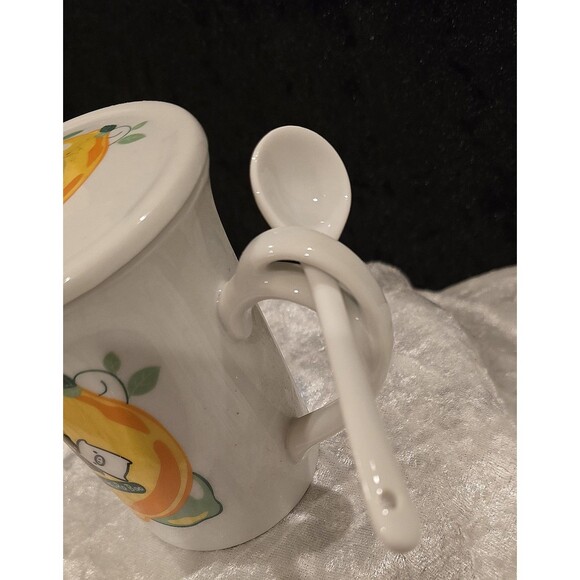 Monokuro Boo Mug With Lid and Spoon Pier One Imports In Box Rare - Picture 4 of 10